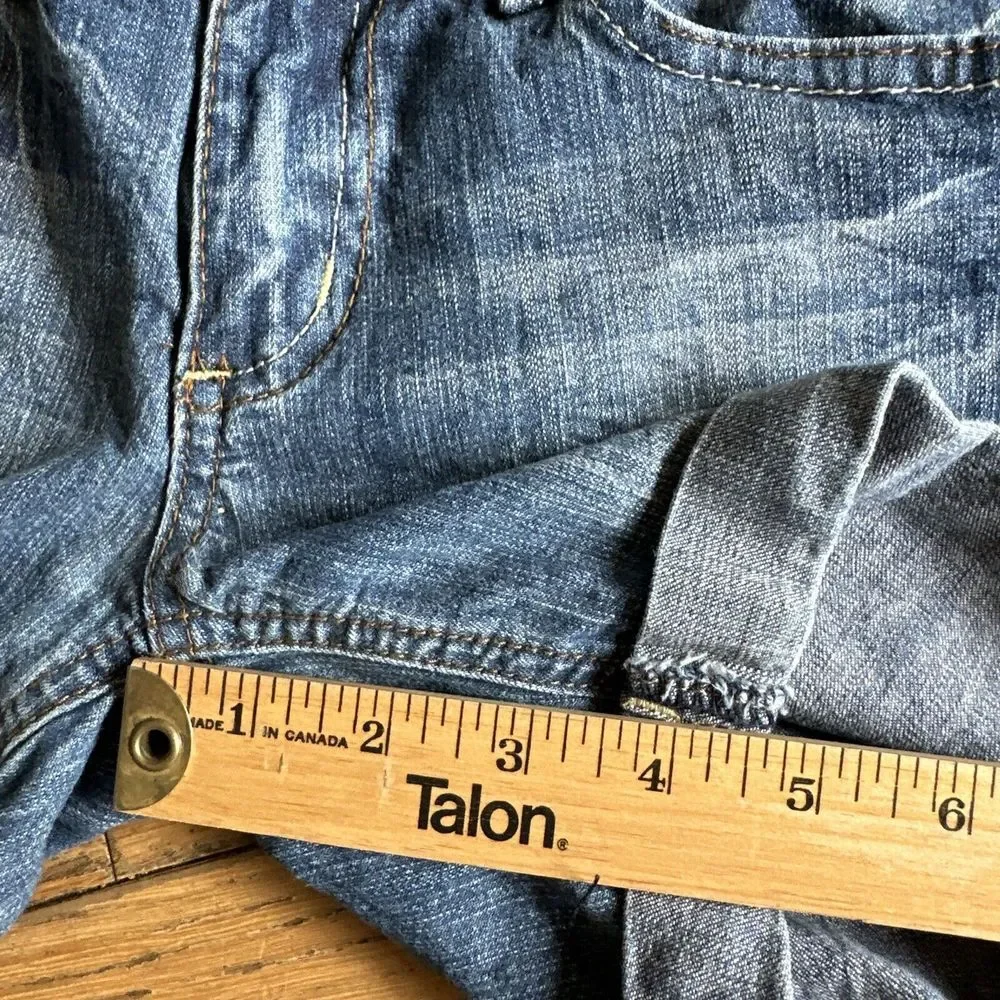 Indigo Rein Women's/Junior 5 Jean Shorts Stretch Denim with Leg Cuff 5 Pocket‎
